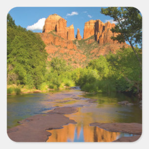 River at Red Rock Crossing, Arizona Square Sticker