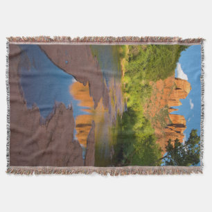 River at Red Rock Crossing, Arizona Throw Blanket