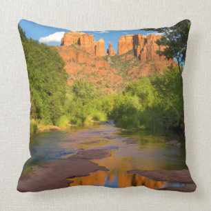 River at Red Rock Crossing, Arizona Throw Pillow