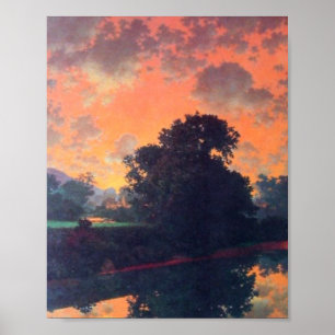 River At Scutney By Maxfield Parrish Poster
