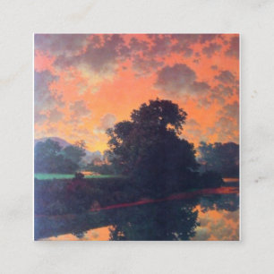 River At Scutney By Maxfield Parrish Square Business Card