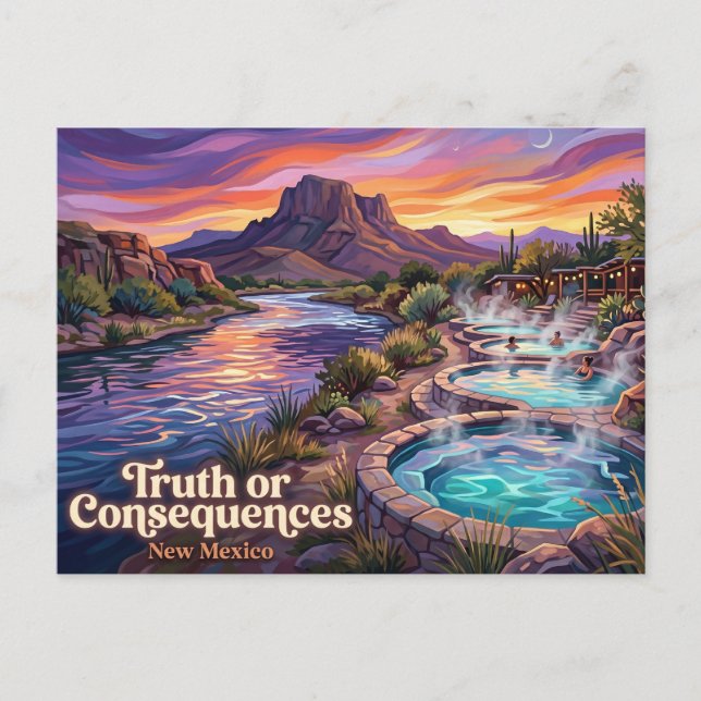 River Bend Hot Springs USA Postcard (Front)