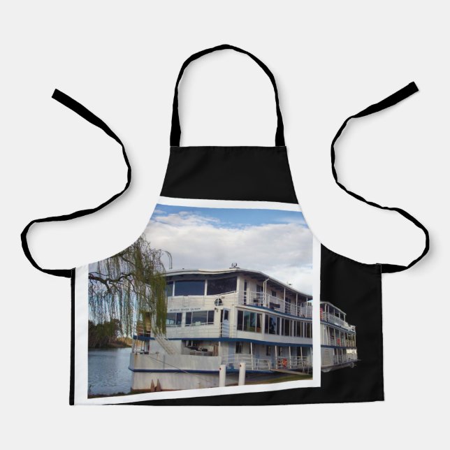 River Boat Popout Art, Kids Full Print Apron (Front)