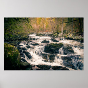 River Bran Waterfall Dunkeld Hermitage Poster