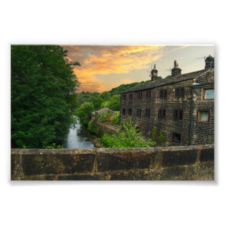 River Calder from Hawksclough Bridge Photo Print