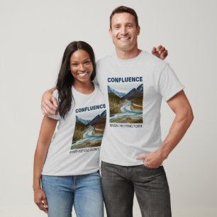 River Confluence Ash T-Shirt