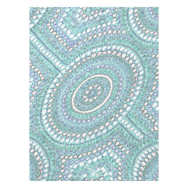 River Corroboree Aboriginal Art Tablecloth (Front)