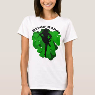 River dance,  Irish dance, Green clover/shamrock T-Shirt