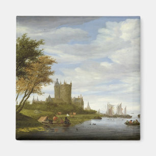 River Estuary with a castle Magnet