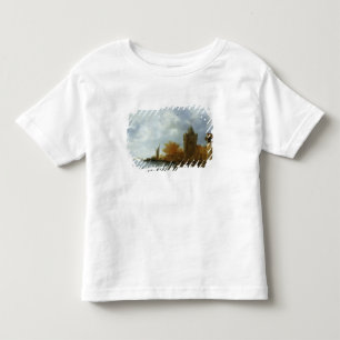 River estuary with a tower and fortified walls toddler t-shirt