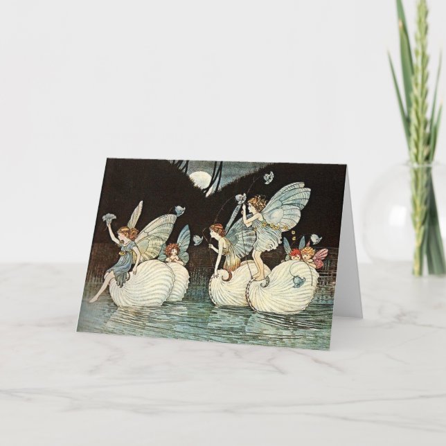 River Faeries, Fairy, Fae Pagan Greeting Card (Front)