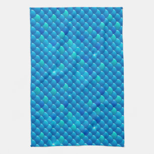 river fish scales kitchen towel