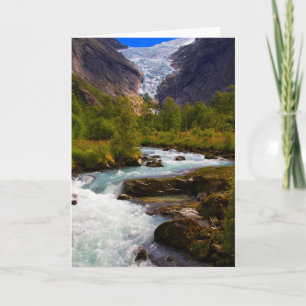 River Flowing From Briksdal Glacier Card