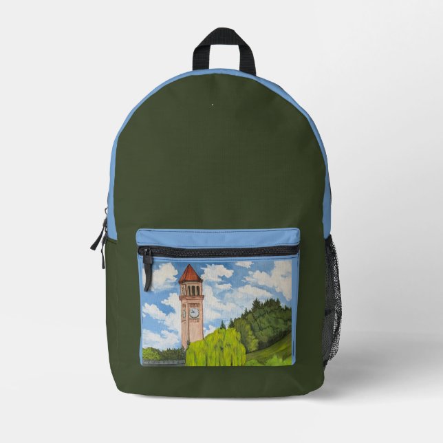 River Front Park View  Printed Backpack (Front)