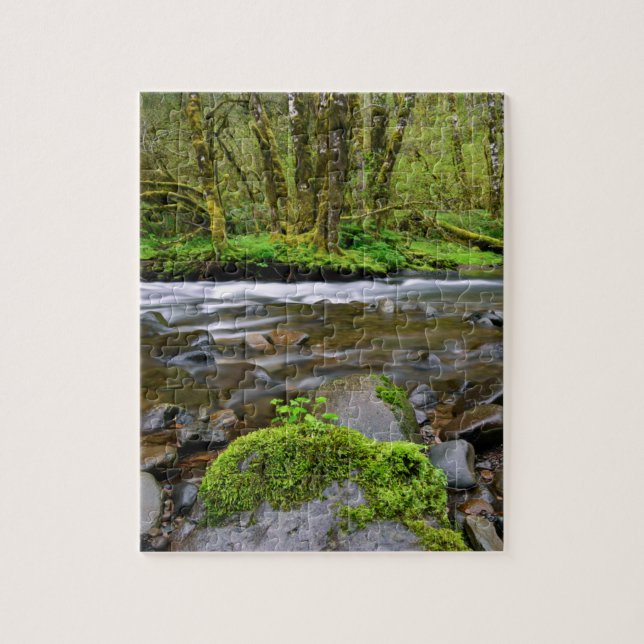 River in green forest, Oregon Jigsaw Puzzle (Vertical)
