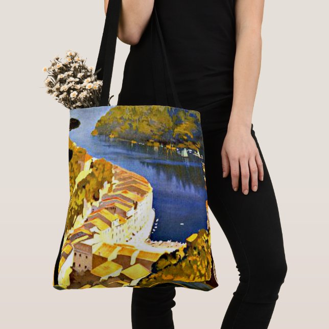 River in Italy Colourful Painted Art Tote Bag (Close Up)