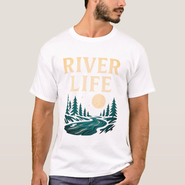 River Is Life Men’s Basic T-Shirt  (Front)