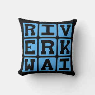 River Kwai, Khwae Yai River in Thailand Throw Pillow