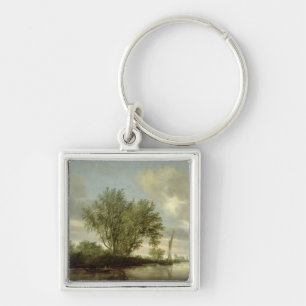 River Landscape, 1645 Keychain