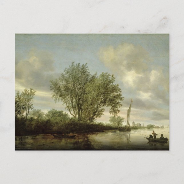 River Landscape, 1645 Postcard (Front)