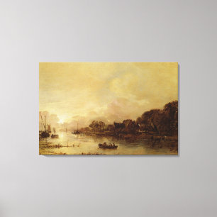 River landscape canvas print