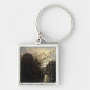 River Landscape in the Rosental near Leipzig Keychain