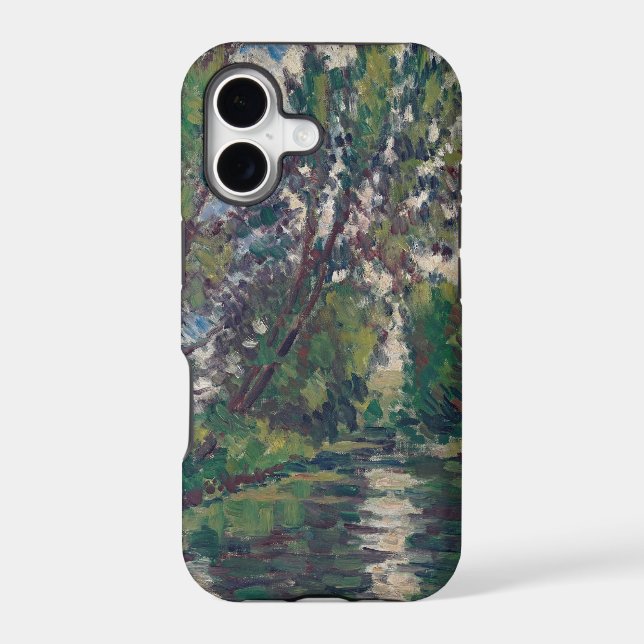 River Landscape Neo-Impressionist iPhone Case (Back)