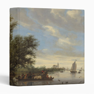 River Landscape with Ferry, 1649 (oil on canvas) Binder