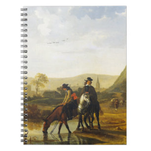 River landscape with riders Aelbert Cuyp  Notebook