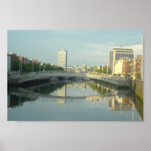 River Liffey In Dublin City Centre Poster