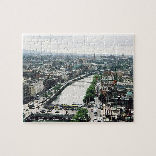 River Liffey puzzle, Dublin city Ireland panorama Jigsaw Puzzle (Horizontal)