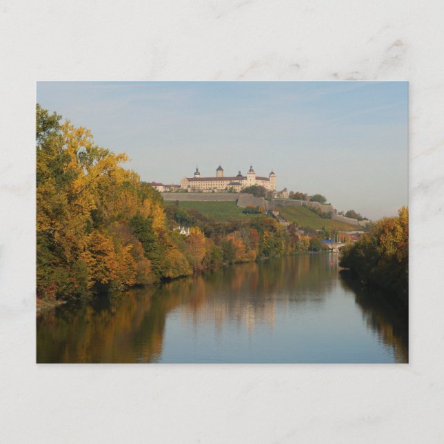 River Main and Marienberg Fortress, Würzburg Postcard (Front)