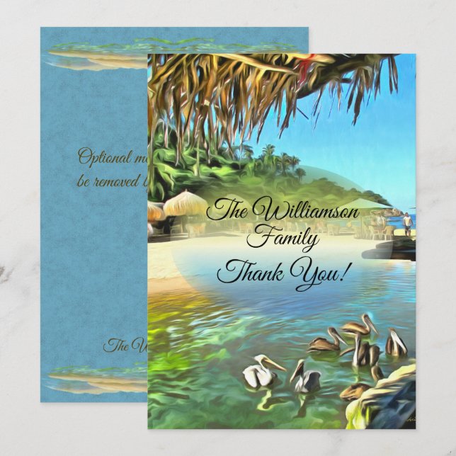 River Meets Ocean Thank You 0330 Card (Front/Back)