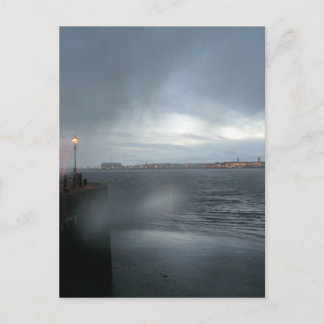 River Mersey in the Rain Postcard