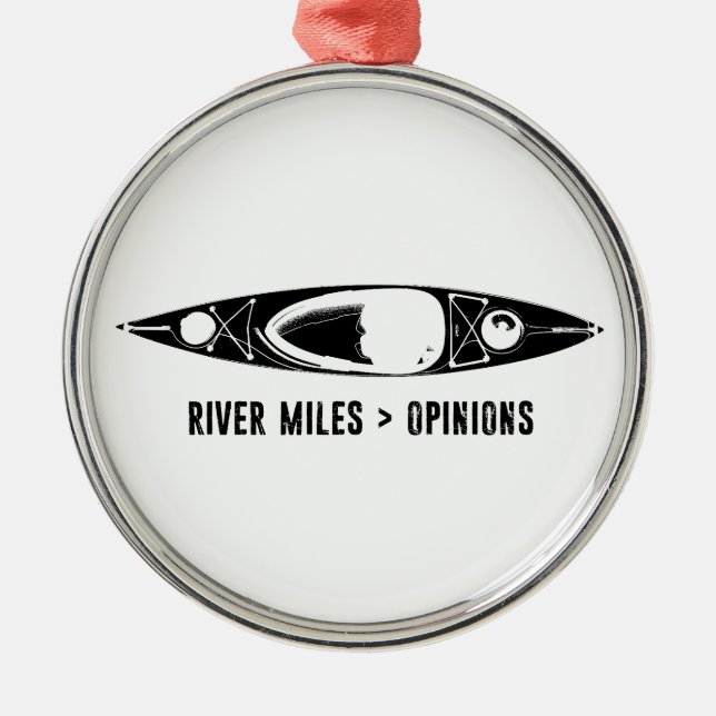 River Miles > Opinions Kayak Metal Ornament (Front)