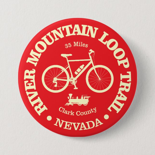 River Mountain Loop Trail (cycling) 3 Inch Round Button (Front)