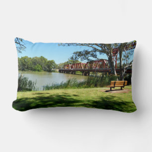 River Murray Australia Historic Bridge, Lumbar Pillow