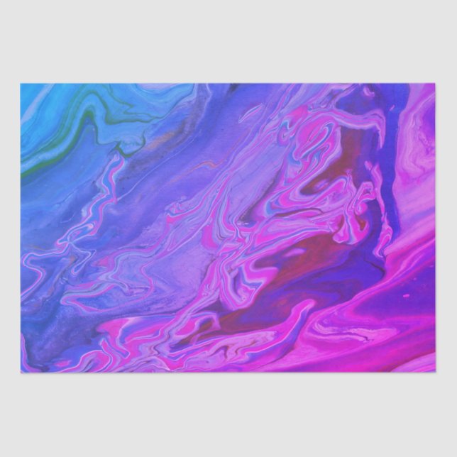 River of Colours Flow Paint Art Tissue Paper (Front)