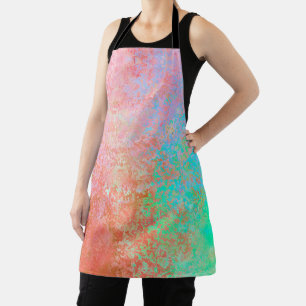 River of Fire Orange Alcohol Ink Abstract Apron