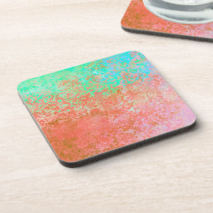 River of Fire Orange Alcohol Ink Abstract Coaster