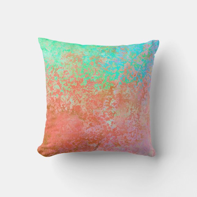 River of Fire Orange Alcohol Ink Abstract Throw Pillow (Front)