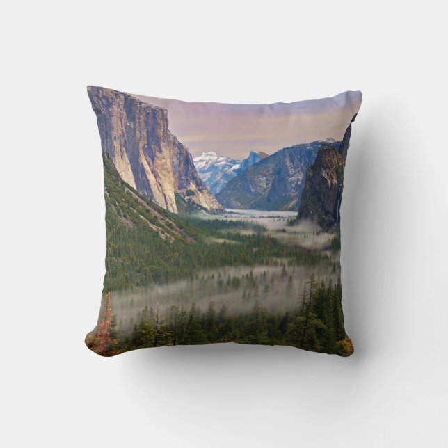 River of Mist Throw Pillow (Front)