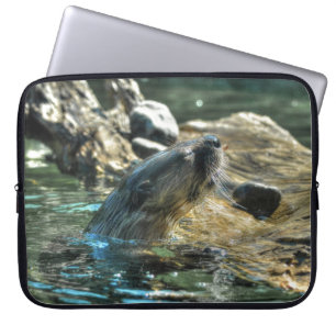 River Otter Animal-lover's Wildlife Photo Laptop Sleeve