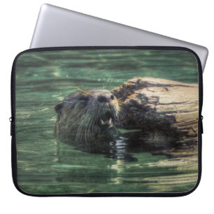 River Otter Animal-lover's Wildlife Photo Laptop Sleeve