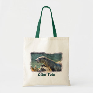 River Otter Animal-lover's Wildlife Photo Tote Bag