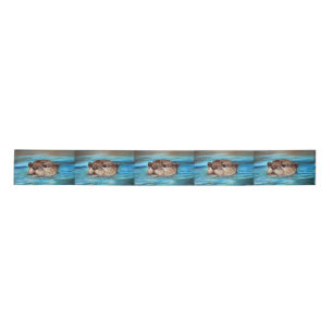 River Otter Painting Satin Ribbon