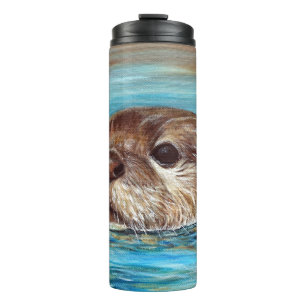 River Otter Painting Thermal Tumbler