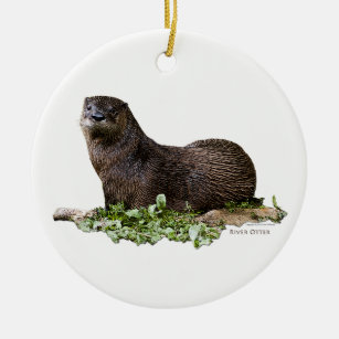 River Otter Round Ornament