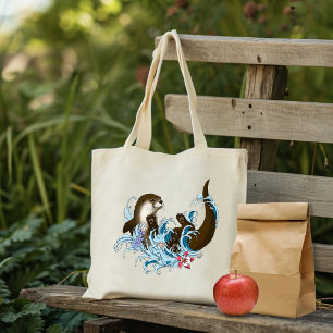 River Otter Water Cute Tote Bag