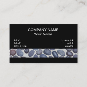 river pebbles business card
